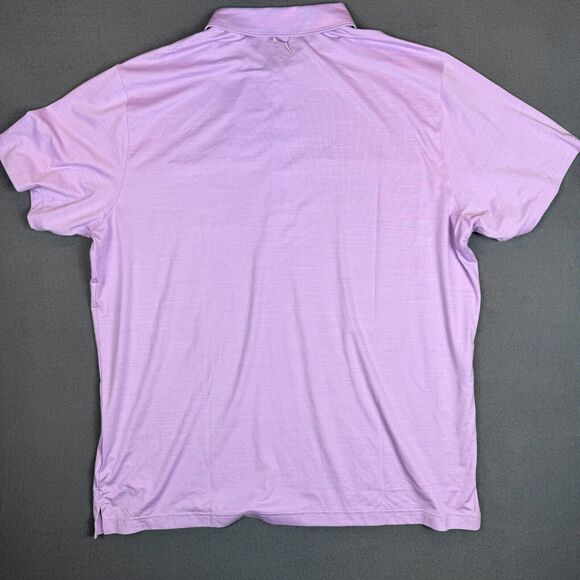 NWT PUMA Mens 2XL Cloudspun Pocket Polo Lupine Heather Purple Golf Shirt UPF 50+ - Picture 3 of 11